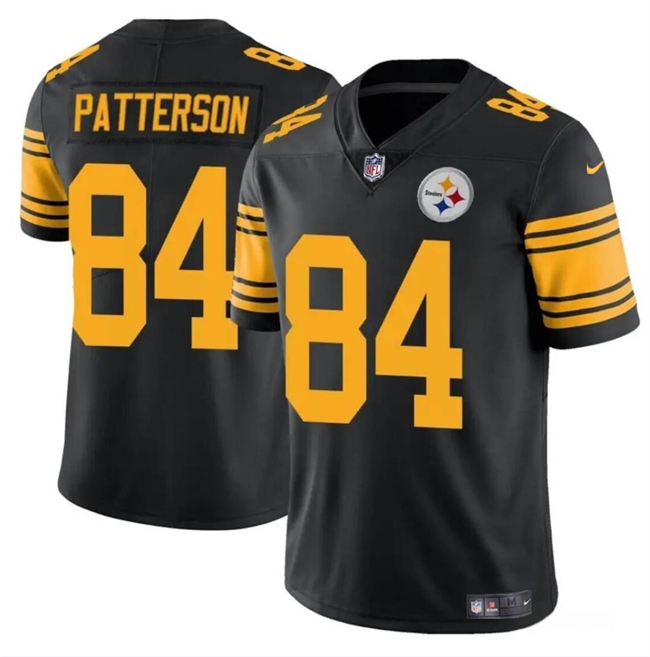Youth Pittsburgh Steelers #84 Cordarrelle Patterson Black Color Rush Limited Football Stitched Jersey